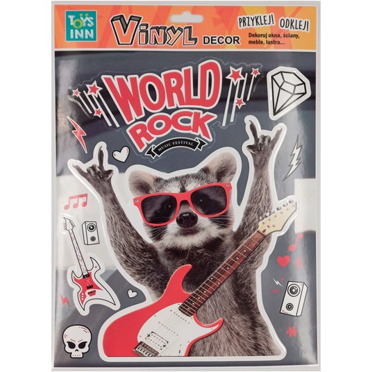 Naklejki winylowe zwierzaki - szop rock 8561 -zdjęcie numer 1