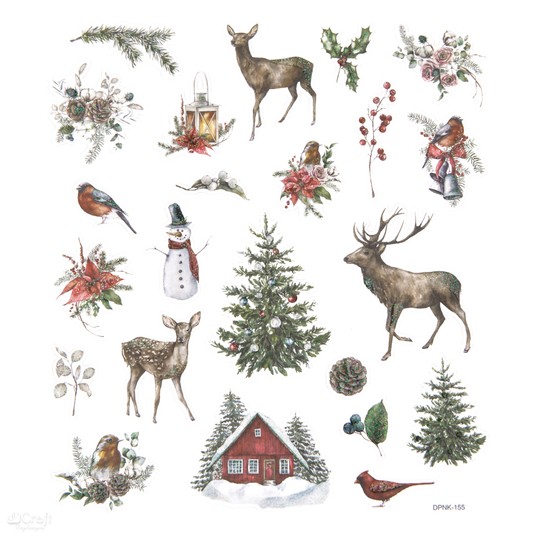 NAKLEJKI Z BROKATEM-LOVABLE CHRISTMAS-NATURE 4310 -zdjęcie numer 1
