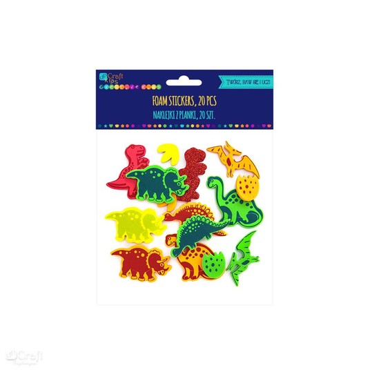 NAKLEJKI Z PIANKI DINOZAURY 20SZT. 9338 -zdjęcie numer 1