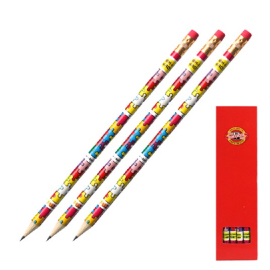 OŁÓWEK GRAFITOWY 1231 PUZZLE Z GUMKĄ 5078 A'12 -zdjęcie numer 1
