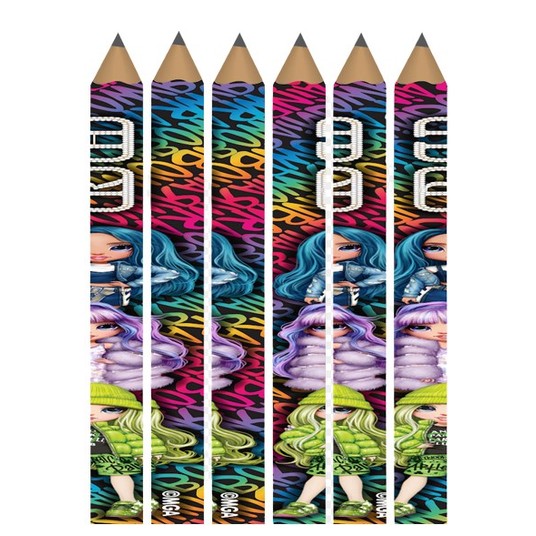 Ołówek grafitowy trójkątny HB Rainbow High A'36 -zdjęcie numer 1