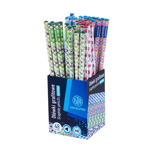Ołówki grafitowe trójk HB ASTRAPEN Patterns A''48 -zdjęcie numer 1