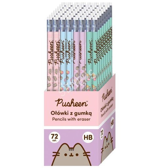 OŁÓWKI Z GUMKĄ TUBA 72 szt. HB PUSHEEN 5157 -zdjęcie numer 1