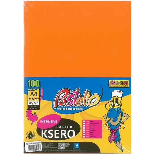 PAPIER KSERO A4 160G 100K IT240 POMARAŃCZ 2347 -zdjęcie numer 1