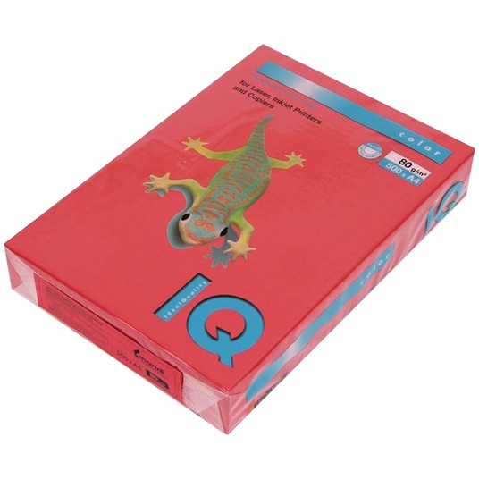 PAPIER KSERO A4 IQ PREMIUM 80G (500) CZERWONY -zdjęcie numer 1