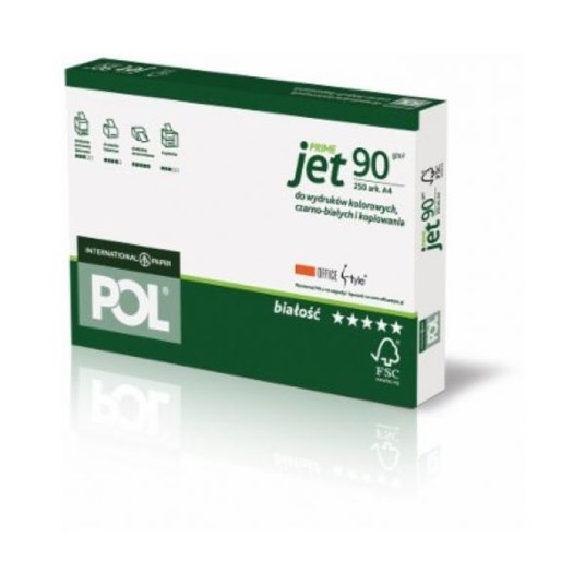 PAPIER KSERO BIAŁY POLJET 90G A4 (250) A"9 -zdjęcie numer 1