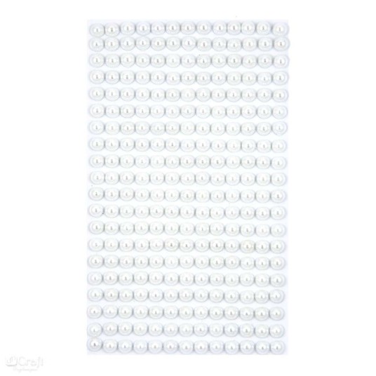PEREŁKI SAMOPRZYLEPNE 6 MM 260SZT.OFF WHITE 4424 -zdjęcie numer 1