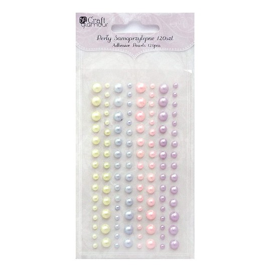 PERŁY SAMOPRZYLEPNE 120 SZT. PASTEL CANDIES 5174 -zdjęcie numer 1