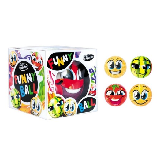 PIŁKA ZMYŁKA FUNNY BALL 10CM OWOCE MC WB 48 W -zdjęcie numer 1