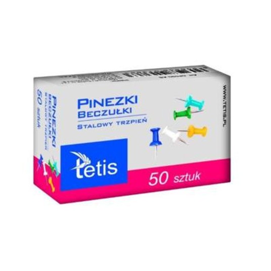 PINEZKI BECZUŁKI KOLOR MIX 50SZT. GP100-AB A"10 -zdjęcie numer 1