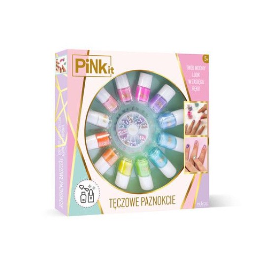 PINK IT TĘCZOWE PAZNOKCIE 0604 -zdjęcie numer 1
