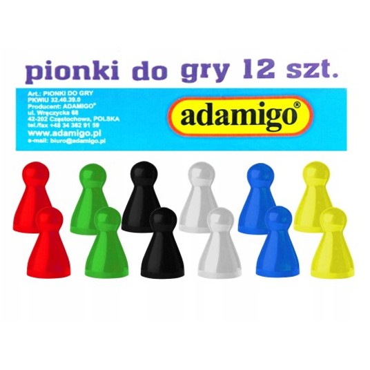 Pionki do gry (komplet 12 pionków) 5314 -zdjęcie numer 1