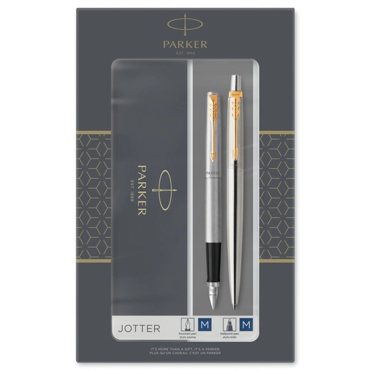 PIÓRO WIECZNE JOTTER + DŁUGOPIS STALOWE GT 2093257 -zdjęcie numer 1