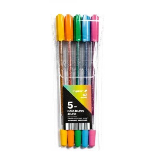PIÓRO ŻELOWE GZ-031 5SZT. BROKAT ETUI 6823 -zdjęcie numer 1