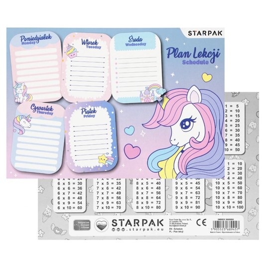 PLAN LEKCJI+TABL MNOZ A5 UNICORN A'25 9457 -zdjęcie numer 1