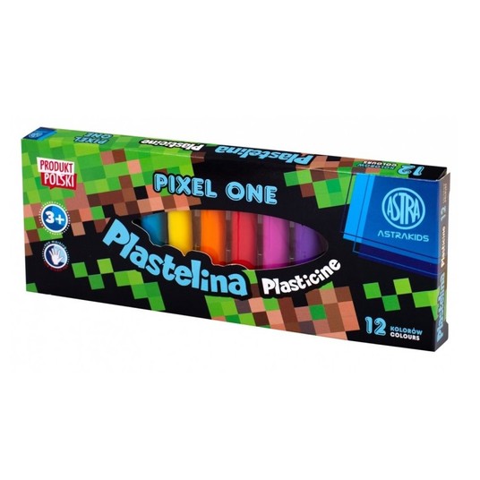 PLASTELINA 12KOL PIXEL MINECRAFT A'6 0337 -zdjęcie numer 1