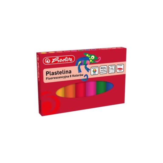PLASTELINA 8 KOLORÓW FLUORESCENCYJNA 8996 -zdjęcie numer 1