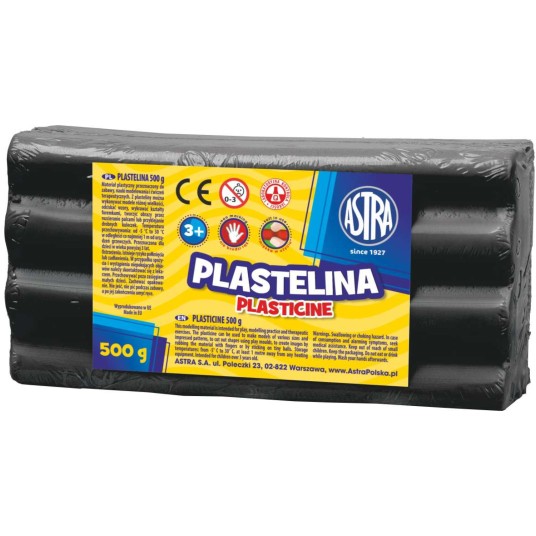 PLASTELINA ASTRA 500G CZARNA 303117013 -zdjęcie numer 1