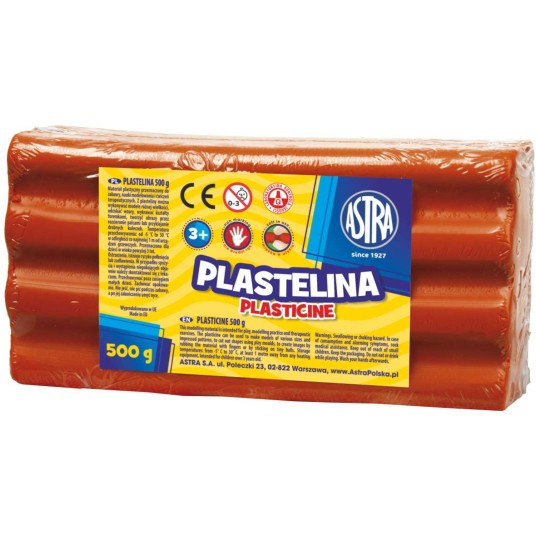 PLASTELINA ASTRA 500G CZERWONA 303117006 -zdjęcie numer 1