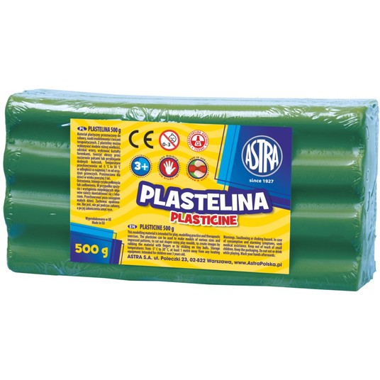PLASTELINA ASTRA 500G ZIELONA 303117009 -zdjęcie numer 1