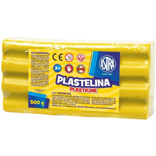 PLASTELINA ASTRA 500G ŻÓŁTA 303117003 -zdjęcie numer 1