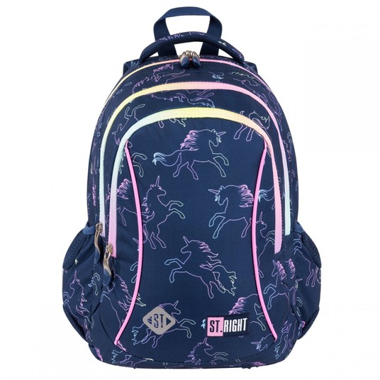 PLECAK 3-KOMOROWY STRIGHT BP-26 DREAM UNICORN 7855 -zdjęcie numer 1