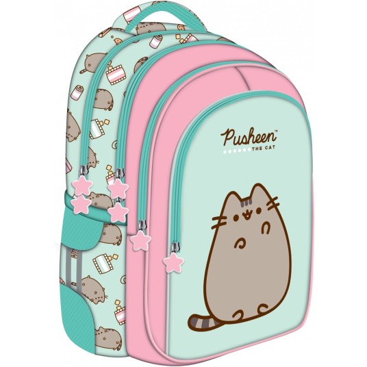 PLECAK 4-KOMOROWY BPL-58 PUSHEEN MINT 3178 -zdjęcie numer 1