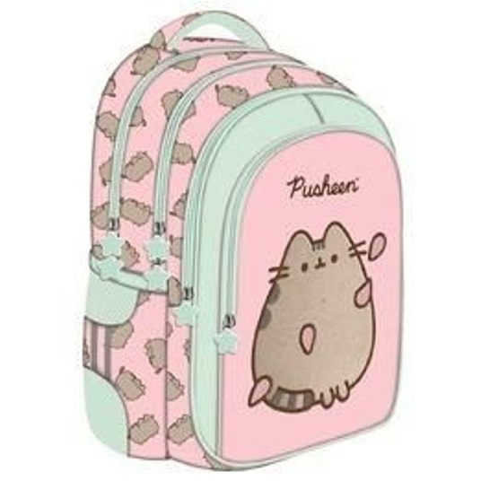 PLECAK 4-KOMOROWY BPL-58 PUSHEEN PINK 9438 -zdjęcie numer 1