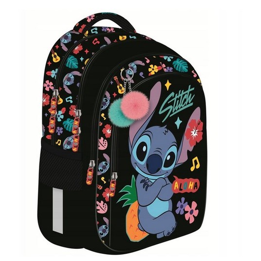 PLECAK 4-KOMOROWY BPL-58 STITCH BLACK ALOHA 9865 -zdjęcie numer 1