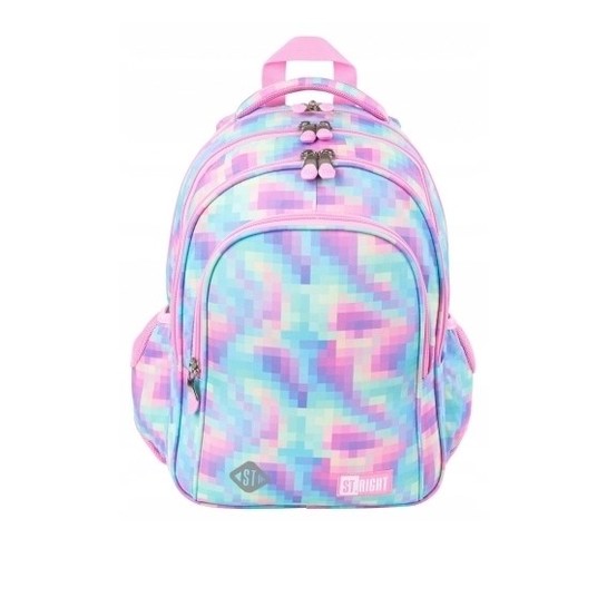 PLECAK 4-KOMOROWY STRIGHT BP-58 PASTEL PIXELS mkmp -zdjęcie numer 1