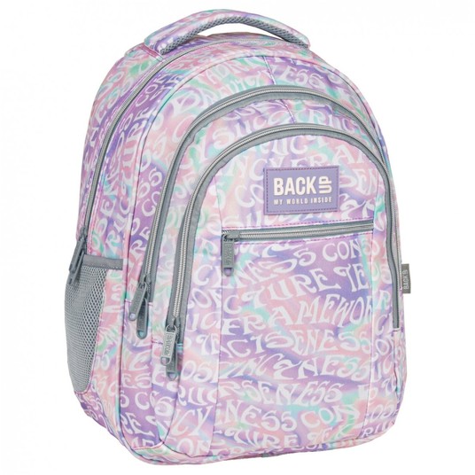 PLECAK BACKUP 6 MODEL O18 NAPISY PASTELOWE 0927 -zdjęcie numer 1