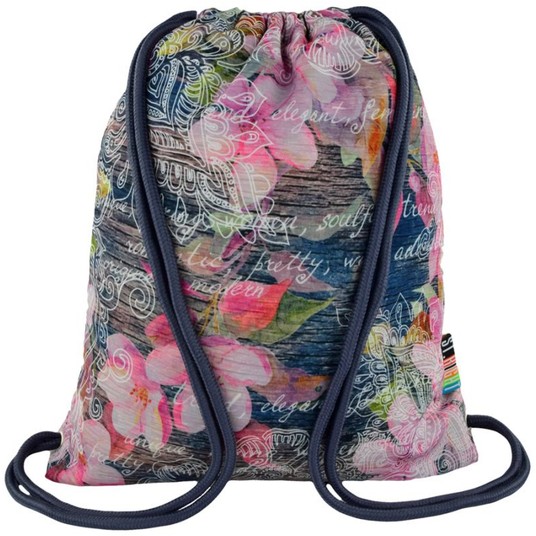 PLECAK NA SZNURKACH STRIGHT FLOWERS PINK 3579 -zdjęcie numer 1