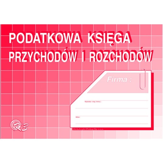 PODATKOWA KSIĘGA PRZYCHODÓW I ROZCH. A5 K-3U XXXX -zdjęcie numer 1