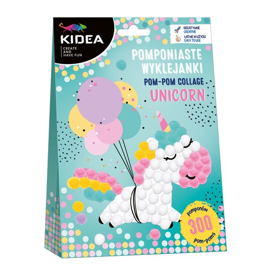 POMPONIASTE WYKLEJANKI UNICORN KIDEA 0149 -zdjęcie numer 1