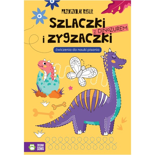 Przedszkolak rysuje. Szlaczki i zygzaczki z dinoz -zdjęcie numer 1