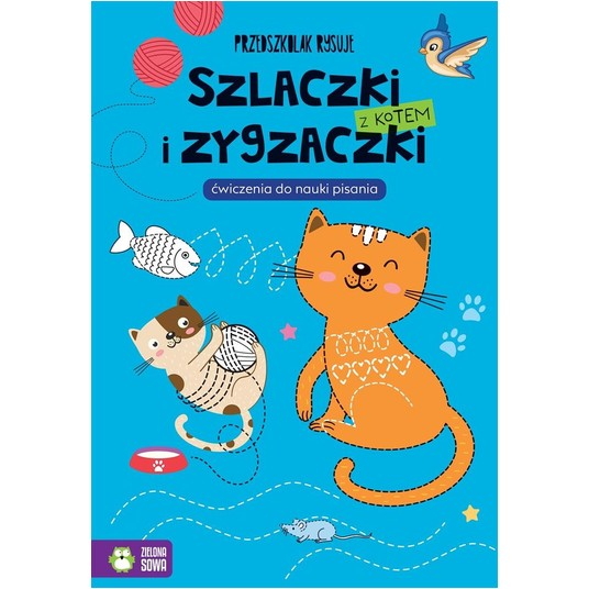 Przedszkolak rysuje. Szlaczki i zygzaczki z kotem -zdjęcie numer 1