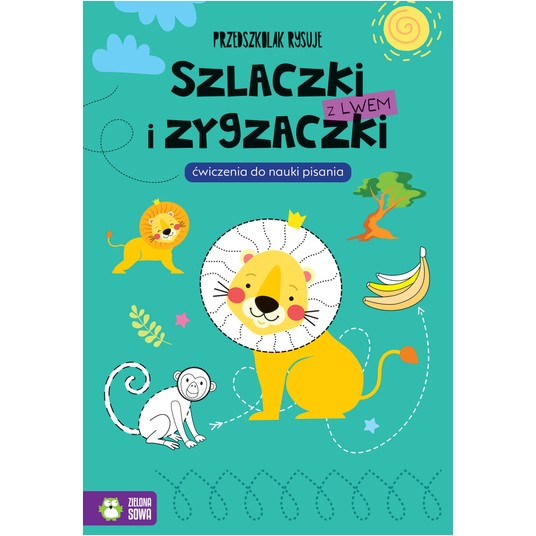 Przedszkolak rysuje. Szlaczki i zygzaczki z lwem -zdjęcie numer 1