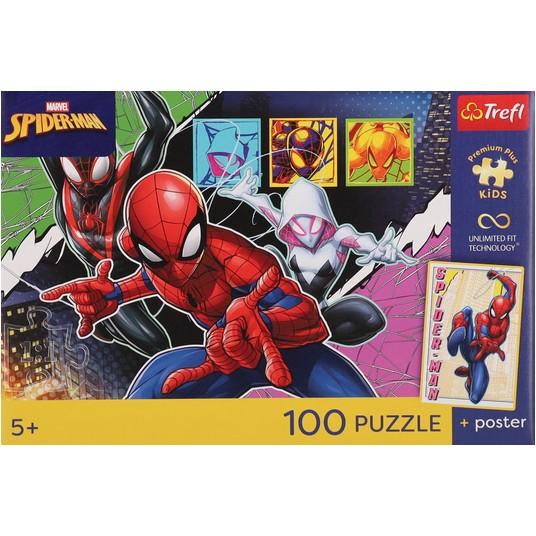 PUZLLE 100 PREMIUM BOHATERSKI PAJĄK 16557 -zdjęcie numer 1