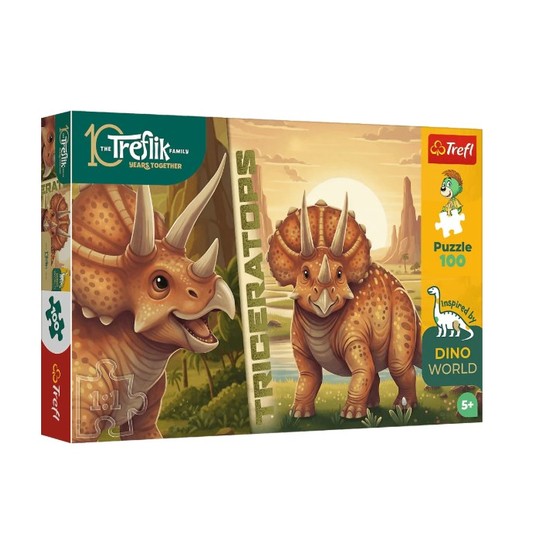 PUZZLE 100 INSPIRED BY DINO WORLD TRICERATOP 16580 -zdjęcie numer 2