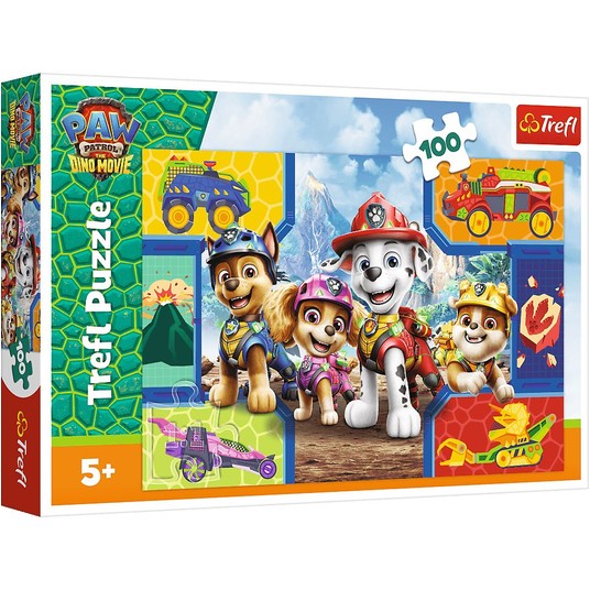 PUZZLE 100 PSIAKI I DINOZAURY 16548 -zdjęcie numer 1