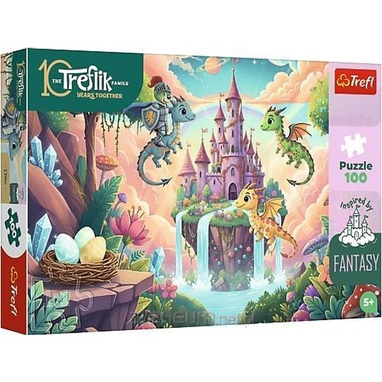 PUZZLE 100 RYCERZ TREFLIK I SMOKI 16576 -zdjęcie numer 1