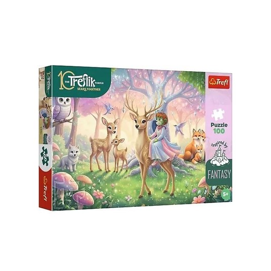 PUZZLE 100 ZWIERZETA Z MAGICZNEGO LASU 16577 -zdjęcie numer 1