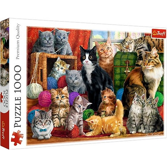 PUZZLE 1000 KOCIE SPOTKANIE 10555 -zdjęcie numer 1