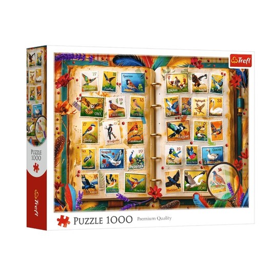 PUZZLE 1000 KOLEKCJA ZNACZKÓW-ATLAS PTAKÓW 10979 -zdjęcie numer 1