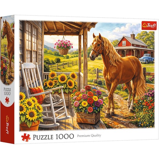 PUZZLE 1000 KOŃ NA FARMIE 10991 -zdjęcie numer 1