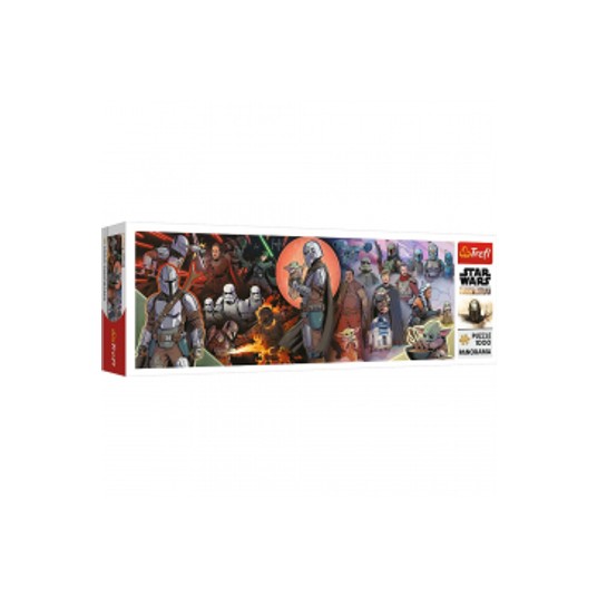 PUZZLE 1000 PANORAMA PRZYGODY MANDALORIANA 29052 -zdjęcie numer 1