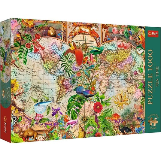 PUZZLE 1000 PREMIUM ANTYCZNA MAPA ŚWIATA 12077 -zdjęcie numer 1