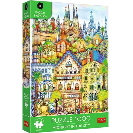 PUZZLE 1000 PREMIUM O PÓŁNOCY W BARCELONIE 12074 -zdjęcie numer 1
