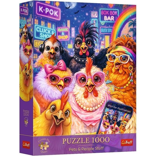 PUZZLE 1000 PREMIUM SELFIE Z KURAMI 12168 -zdjęcie numer 1