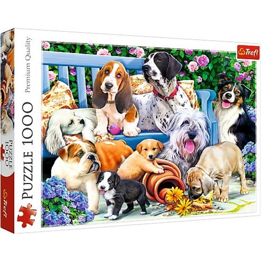 PUZZLE 1000 PSY W OGRODZIE 10556 -zdjęcie numer 1